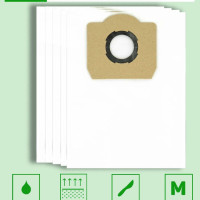 Сменные мешки для пылесоса KARCHER 6.959-130 WD3 premium p MV 3 WD 3.100 WD 3.200 3.300 WD 3.500 SE 4001  (комплект 5 шт) пылесборник для Керхер 2.863-314.0