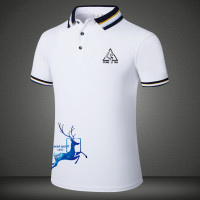 悠以亭高檔POLO衫短袖寬鬆翻領商務休閒高檔男裝上衣夏季新款T恤