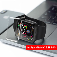 Изогнутая пленка для Apple Watch Series SE 6 5 3 38 42 40 44 мм, 3D протектор экрана с полным покрытием, ультрафиолетовое стекло для серии 7 41 45 мм