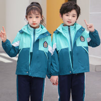 校服套装中小学生幼儿园园服秋冬款班服儿童三件套冲锋衣校服套装