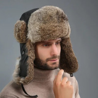 Теплая зимняя шапка-ушанка для мужчин и женщин