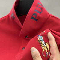 正品拉夫·勞倫馬球絲光棉T恤男士短袖polo衫夏季高檔刺繡翻領T恤潮牌男裝