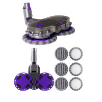 Турбощетка (Turbo brush) с водяным контейнером для Dyson V7 / V8 V10 V11 . SV11 / SV10 SV12 , SV14 / SV13 + 6 сменных тряпок . моторизованная щетка моющая насадка для пола Mop head X003