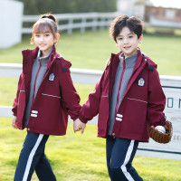 校服套装中小学生幼儿园园服秋冬款班服儿童三件套冲锋衣校服套装