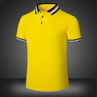 2023夏季新款男士POLO衫翻領短袖純色上衣透氣寬鬆運動休閒T恤男