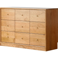 OD59批发|樱桃木九斗柜实木抽屉柜多功能卧室衣物收纳柜复古风玄