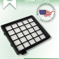 Green Label / Набор HEPA фильтров для пылесосов Philips серии Easy Life, 2 фильтра / FC8140 - FC8149 (FC8140/01, FC8140/60, FC8142/01, FC8142/02, FC8142/61, FC8144/01, FC8146/01, FC8147/01, FC8148/01, FC8149/01)