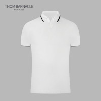 THOM BARNACLE官方正品T恤男短袖夏季新款百搭拼色翻領針織POLO衫