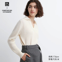 Uniqlo 女裝 CDC柔軟綿羊毛針織POLO衫(長袖毛衣) 464270