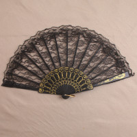 蕾丝扇网红扇兰花透明扇丝扇中国风舞蹈扇旗袍道具颜色多厂家直销