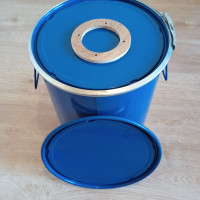 Ведро для циклонного фильтра (не схлопывается, 20л) в комплекте с фланцем и дополнительной крышкой