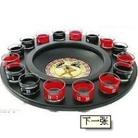 drinking roulette set俄罗斯转盘黑色16孔酒具轮盘转转乐ktv酒吧