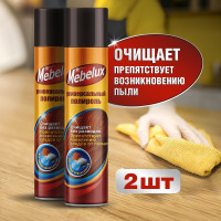 Полироль для мебели универсальная Mebelux, для уборки дома 300мл, 2 шт