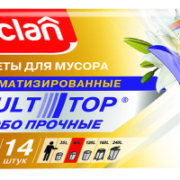 Мешки для мусора с завязками Paclan "Multitop Aroma" 60х77 см, фиолетовый, 60 л, 14 шт