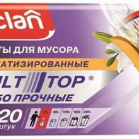 Мешки для мусора с завязками Paclan "Multitop Aroma" 50х66 см, желтый, 35 л, 20 шт