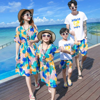 情侶裝海南三亞海邊旅遊度假拍照沙灘裙洋裝海灘裙超仙夏季套裝