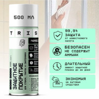 Защитное покрытие для стекол, плитки, сантехники и душевых кабин с антибактериальным эффектом в аэрозольной упаковке. Средство чистящее для ванной и туалета 500 мл.