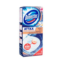 Стикер для очищения унитаза Domestos "Тропическая свежесть", 3 шт , 10 г