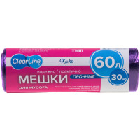 Мешки для мусора Clear Line 60 л, 30 шт