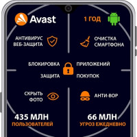 Антивирус Avast Mobile Ultimate Android 1 год/1 устройство