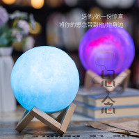 ins蓝牙音响氛围星球灯家居装饰品创意月球灯卧室床头摆件小夜灯