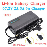 Зарядное устройство для литиевых аккумуляторов 67,2 в, 2 А, 3 А, 5 А, 16S, 60 в, зарядное устройство для литий-ионных аккумуляторов для электрического скутера, 5, 5 х2, 5 мм в постоянного тока с вентилятором