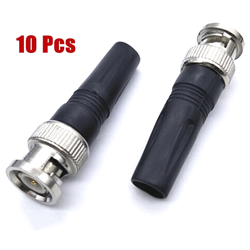 10Pcs Bnc Male Connector For Twist-On Coaxial Rg59 Cable CCTV Solderless Plug Connector