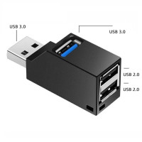 Концентратор USB 3,0, удлинитель, мини-разветвитель, 3 порта, высокоскоростной для ПК, ноутбука, кардридера U-диска