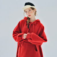 imakokoni 2023秋冬新品原創多富絨連帽上衣洋裝234336