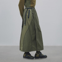 半圓原創設計女裝2023秋季中長版小A型輕戶外文藝衛裙秋裙半身裙