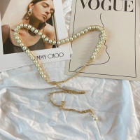 Новое поступление, элегантный женский ремень с жемчугом, пояс на талию для женщин и девочек, ремень с жемчужинами и кристаллами, Свадебный ремень с цепочкой, всесезонный стиль