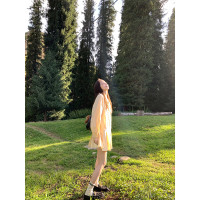 YUYU巴洛克少女 長袖洋裝女裝春秋2023新款法式顯瘦高級感裙子