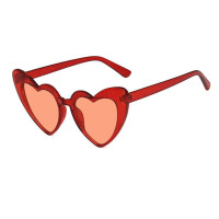 Очки солнцезащитные женские в пластиковой оправе, в форме сердца, для взрослых, повседневные блестящие, с защитой от ультрафиолета