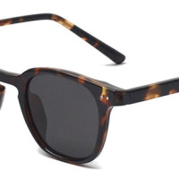 Мужские и женские квадратные очки Kachawoo, коричневые и черные солнцезащитные очки в оправе из tr90 с поляризацией и заклепками, подарок на день рождения, 2019