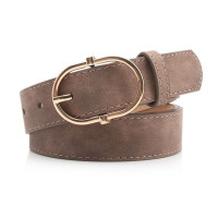 Роскошный дизайнерский брендовый ремень для женщин, повседневный Матовый кожаный пояс с золотой пряжкой, для платьев