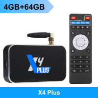 UGOOS X4 Plus Smart TV BOX Android 11 Amlogic S905X4 LPDDR4 4 ГБ 32 ГБ 64 Гб X4 Pro 1000 м BT OTT 4K ТВ-приставка X4 Cube 2G16G