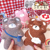 抖音网红爆款泰迪小熊毛绒热水袋布套可爱暖手宝卡通注水热水袋