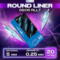 WJX Картриджи для тату 0,25/05RLLT Round Liner (08/05RL) - модули для татуировки и перманентного макияжа - 20 шт/уп