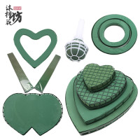 婚车花泥吸盘花店用品心形婚庆车头鲜花装饰diy插花吸盘 花泥批发