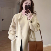 Rixo Marcy長版呢子大衣女新款毛呢外套高級感小個子今年流行韓系