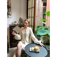 ICELOLLY新中式天絲襯衫2023新款女夏款洋派減齡上衣別致絕美襯衫