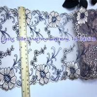 Эластичная Тюлевая вышивка кружевная отделка «сделай сам» Аксессуары для шитья бюстгальтеров стрейчевая сетка вышитая кружевная ткань для нижнего белья игла для работы рукоделия
