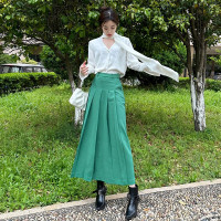 taupe商店復古又摩登超顯瘦直筒百褶半裙時髦亮眼搭配利器