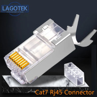 Сетевой Кабельный соединитель 100 шт./лот RJ45, Cat6a Cat7 RJ45, экранированные сетевые обжимные соединители FTP 8P8C 1,3 мм