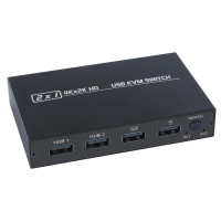 Переключатель KVM 4K HDMI-совместим с двумя портами для компьютера