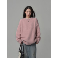 SIXI四喜家秋冬 冰島雲霧 蓬鬆輕柔絨感圓領毛衣女顯瘦針織毛衫