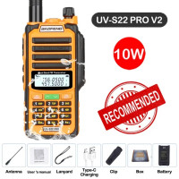 Портативная рация Baofeng UV S22 PRO V2, водонепроницаемая, двухдиапазонная, 136-174/400-520 МГц