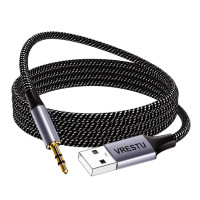 Аудиокабель со штекером USB 3,5 мм