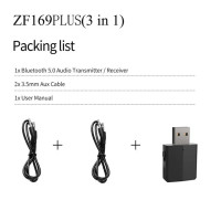 Передатчик 3 в 1 KN330, USB, Bluetooth 5,0, Bluetooth 3,5 мм, AUX Jack