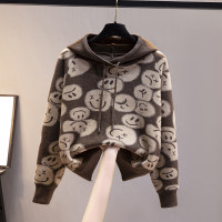 針織連帽運動衫2023年秋季新款洋派時尚女士慵懶風寬鬆套頭毛衣上衣